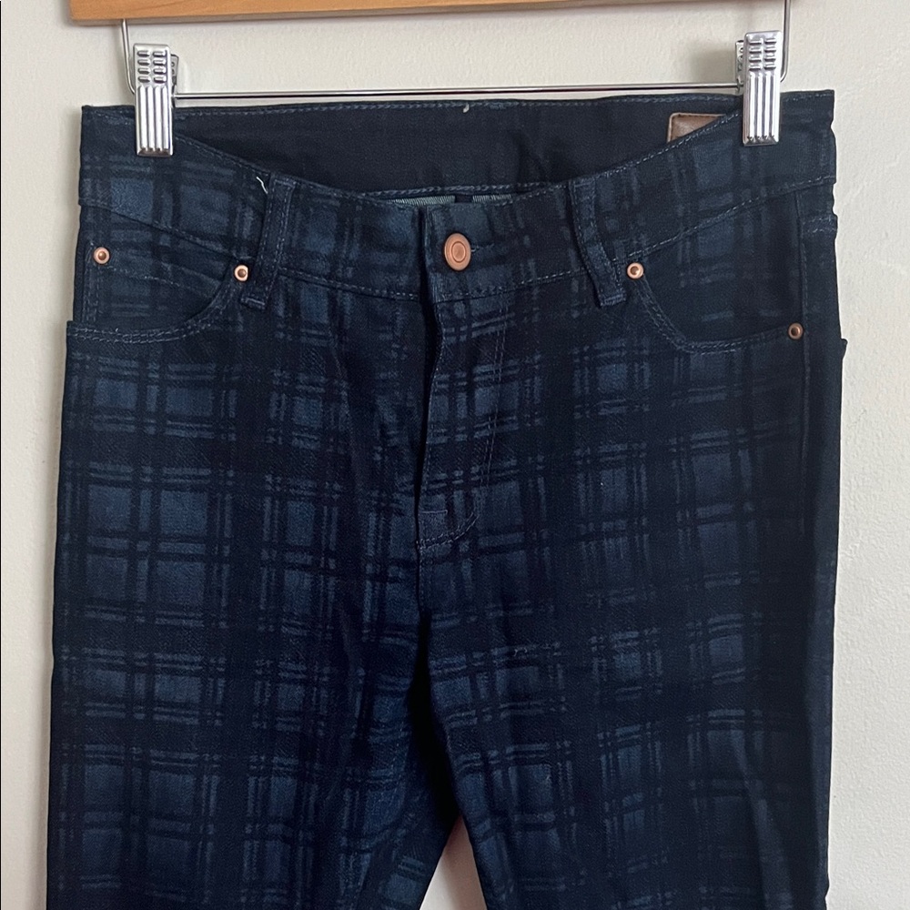 ASOS Men's Dark Plaid Super Skinny Jeans